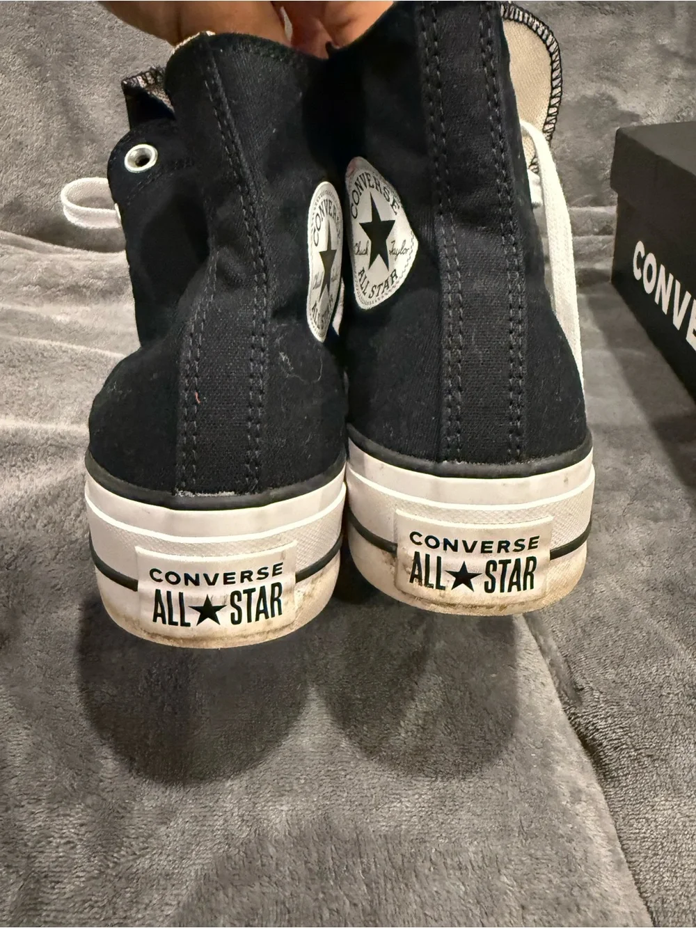 Converse high top platform sneakers size 8.5 women’s